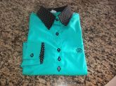 Camisete Azul detalhe preto